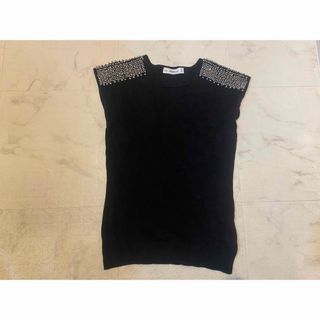 ザラ(ZARA)のzara ビジュー　ニット　(カットソー(半袖/袖なし))