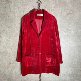 ソニアリキエル(SONIA RYKIEL)のフランス製 SONIA RYKIEL ベロアカーディガンジャケット エルピス(テーラードジャケット)