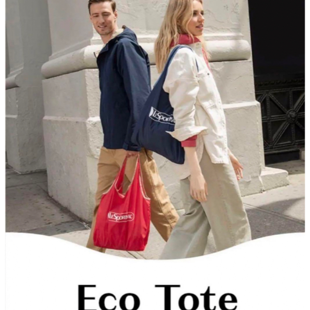 LeSportsac(レスポートサック)のレスポートサック　エコバッグ LG ECO MARKET TOTE ブラック レディースのバッグ(エコバッグ)の商品写真