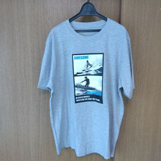 新品 未使用 サーファー トップス 半袖 Tシャツ メンズ ＬＬサイズ グレー(Tシャツ/カットソー(半袖/袖なし))