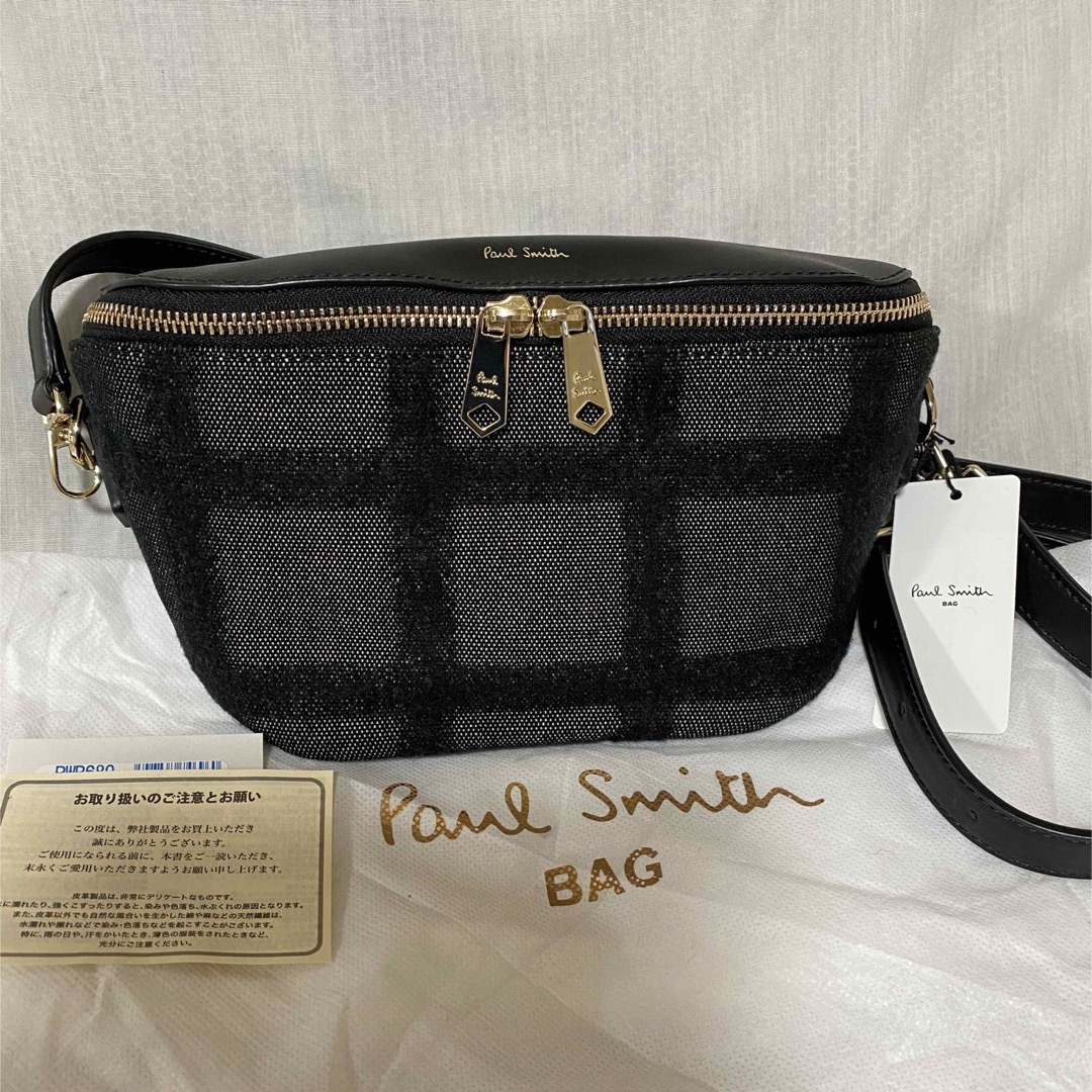 Paul Smith(ポールスミス)の新品 本物 正規品 ポールスミス レザー ボディバッグ ショルダーバッグ 黒 レディースのバッグ(ボディバッグ/ウエストポーチ)の商品写真