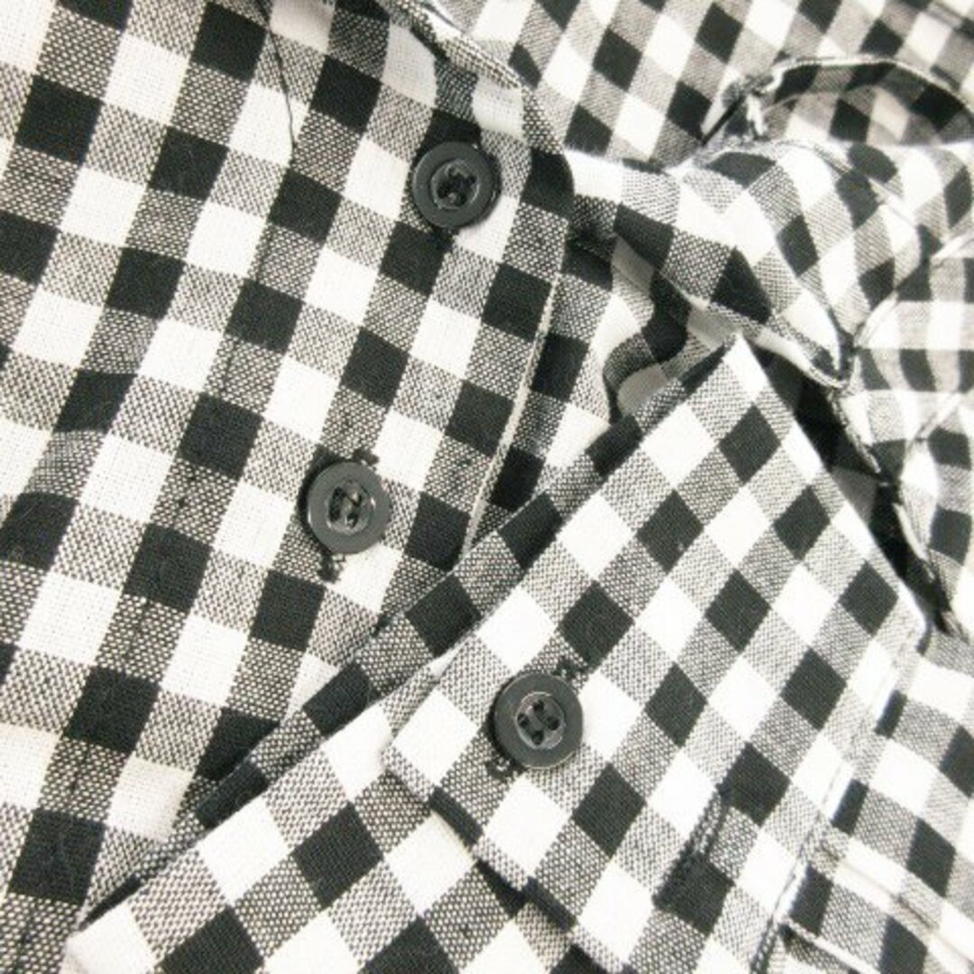 オリーブデオリーブ ワンピース シャツ ひざ丈 長袖 チェック M 黒 レディースのワンピース(ひざ丈ワンピース)の商品写真