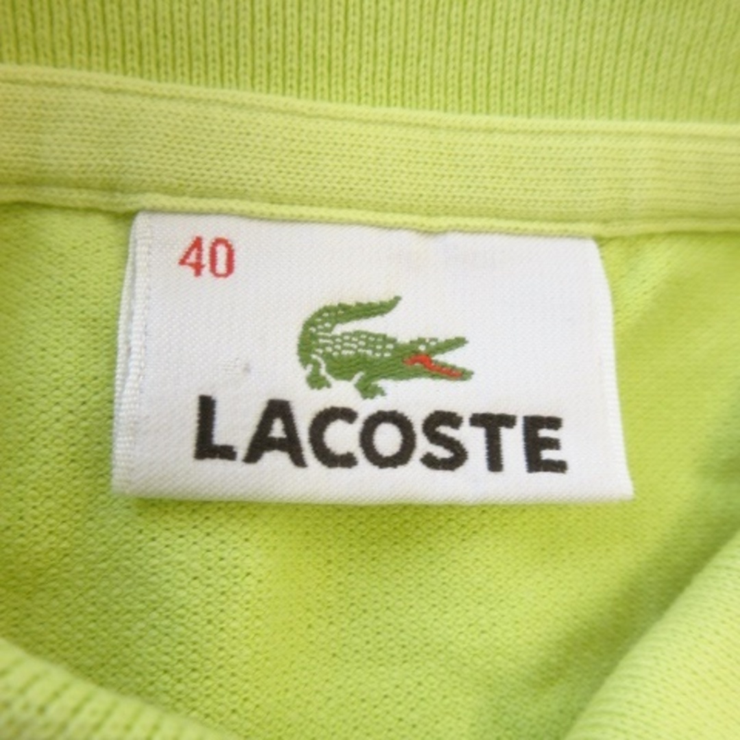 LACOSTE(ラコステ)のラコステ ポロシャツ ノースリーブ ショート丈  鹿の子 ロゴ 40 緑 レディースのトップス(ポロシャツ)の商品写真