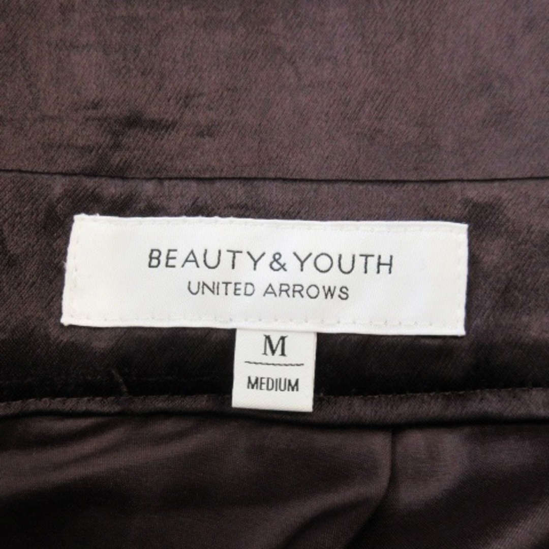 BEAUTY&YOUTH UNITED ARROWS(ビューティアンドユースユナイテッドアローズ)のB&Y スカート タイト ストレート ロング サテン 光沢感 ツヤ感 M 紫 レディースのレディース その他(その他)の商品写真