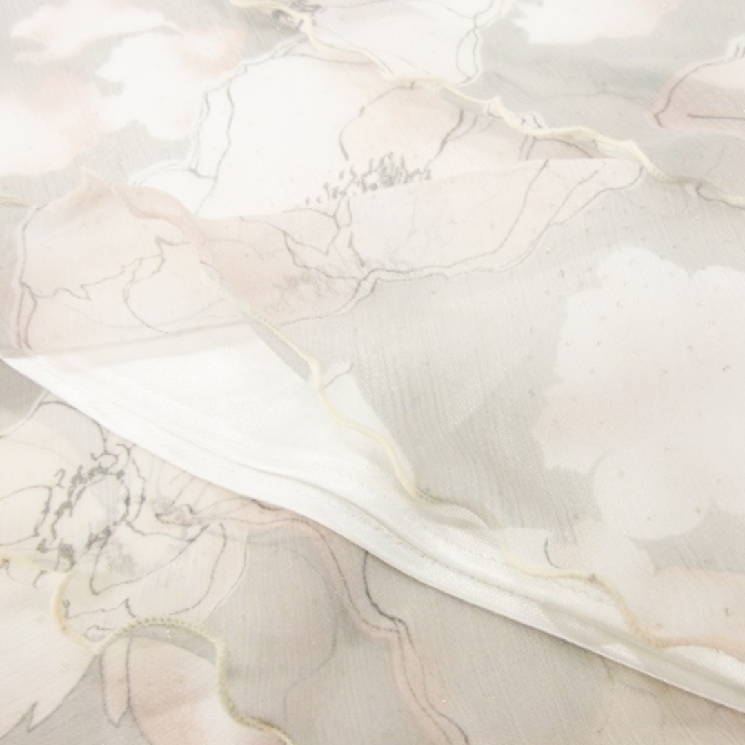 ブリジット スカート フレア ミモレ ティアード 裾メロウ 花柄 11 ピンク レディースのスカート(ロングスカート)の商品写真