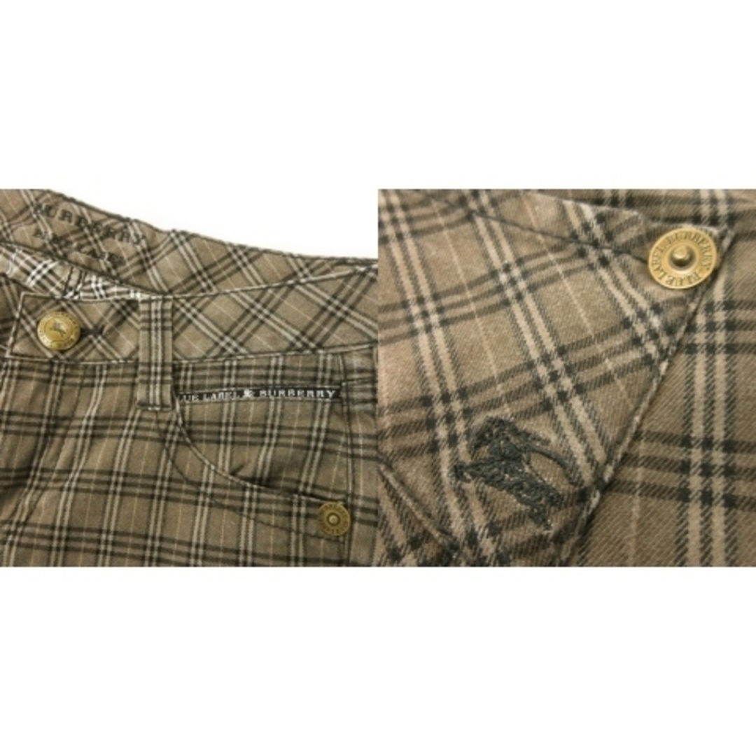 BURBERRY BLUE LABEL(バーバリーブルーレーベル)のバーバリーブルーレーベル パンツ クロップド サブリナ チェック 総柄 38 茶 レディースのパンツ(その他)の商品写真