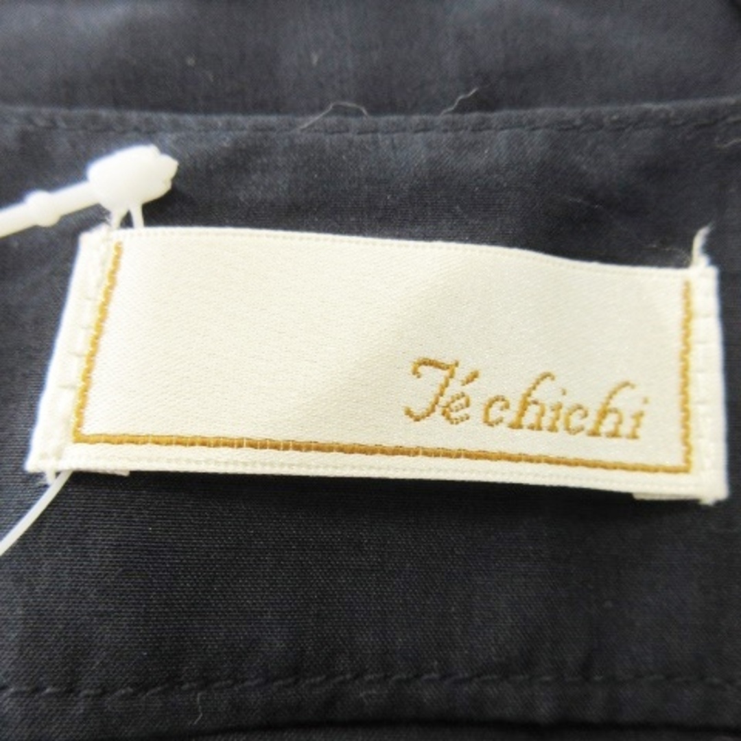 Techichi(テチチ)のテチチ ワンピース ロング Vネック 半袖 ウエストマーク リボン F 紺 レディースのワンピース(ロングワンピース/マキシワンピース)の商品写真