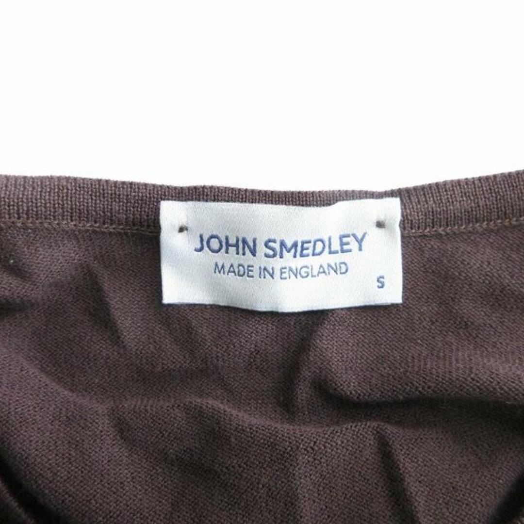 JOHN SMEDLEY(ジョンスメドレー)のジョンスメドレー ニット カットソー 半袖 コットン イギリス製 茶 S  メンズのトップス(ニット/セーター)の商品写真