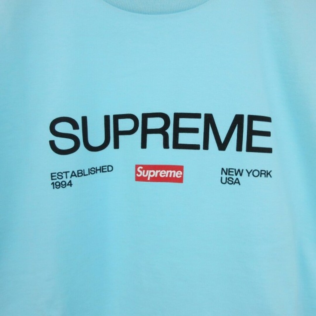 Supreme(シュプリーム)のシュプリーム 21AW Tシャツ カットソー 半袖 ロゴ 水色 S メンズのトップス(Tシャツ/カットソー(半袖/袖なし))の商品写真