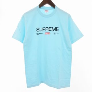 シュプリーム(Supreme)のシュプリーム 21AW Tシャツ カットソー 半袖 ロゴ 水色 S(Tシャツ/カットソー(半袖/袖なし))