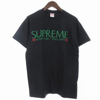 シュプリーム(Supreme)のシュプリーム 20AW Tシャツ カットソー 丸首 クルーネック ロゴ 黒 S(Tシャツ/カットソー(半袖/袖なし))