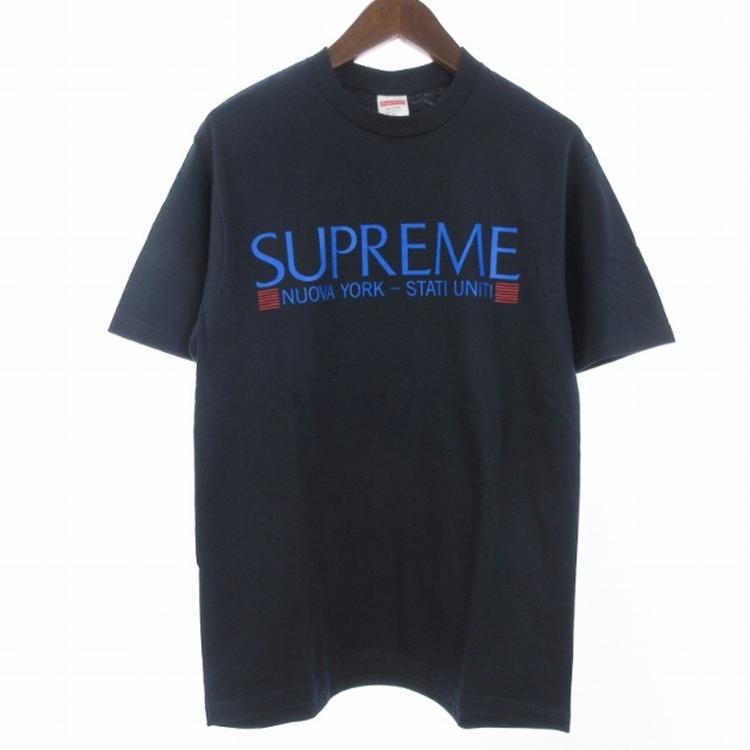 Supreme(シュプリーム)のシュプリーム 20AW Tシャツ カットソー 半袖 丸首 ロゴ 紺 S メンズのトップス(Tシャツ/カットソー(半袖/袖なし))の商品写真