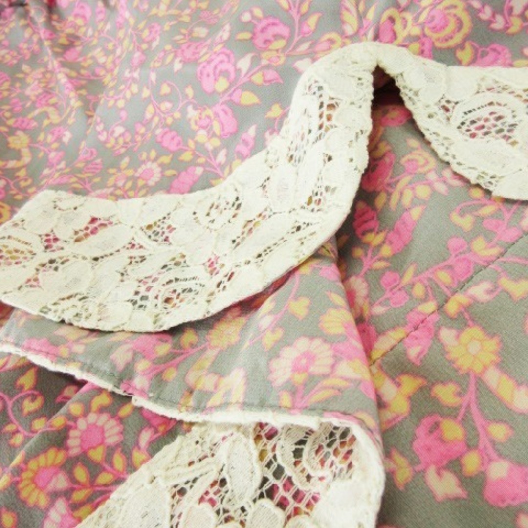 JILLSTUART(ジルスチュアート)のジルスチュアート ワンピース シルク ミニ 半袖 レース 花柄 0 ピンク レディースのワンピース(ミニワンピース)の商品写真