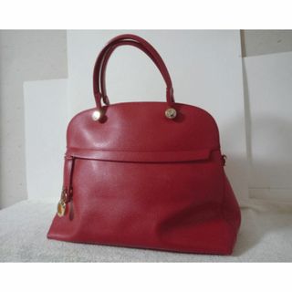 フルラ(Furla)のフルラ　レザー　レッド　赤　2WAY　斜め掛けショルダー　ハンド　バッグ(ハンドバッグ)