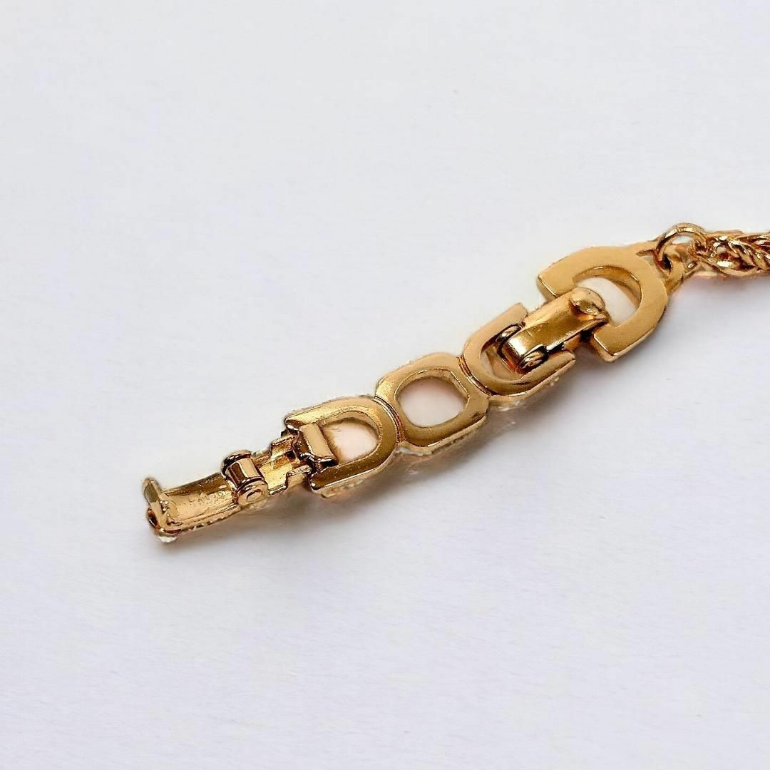 Christian Dior(クリスチャンディオール)のクリスチャンディオール ネックレス 編込み ゴールド ロゴ フォーマル シンプル レディースのアクセサリー(ネックレス)の商品写真