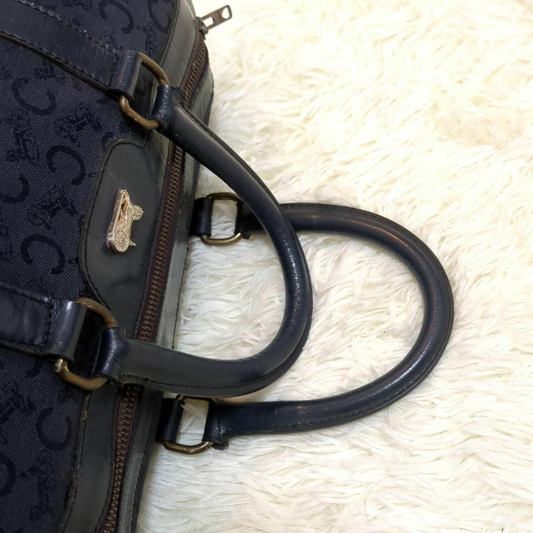 celine(セリーヌ)の✨希少✨　オールドセリーヌ　Cマカダム　ミニボストン　ハン　ド　バッグ　馬車金具 レディースのバッグ(ボストンバッグ)の商品写真