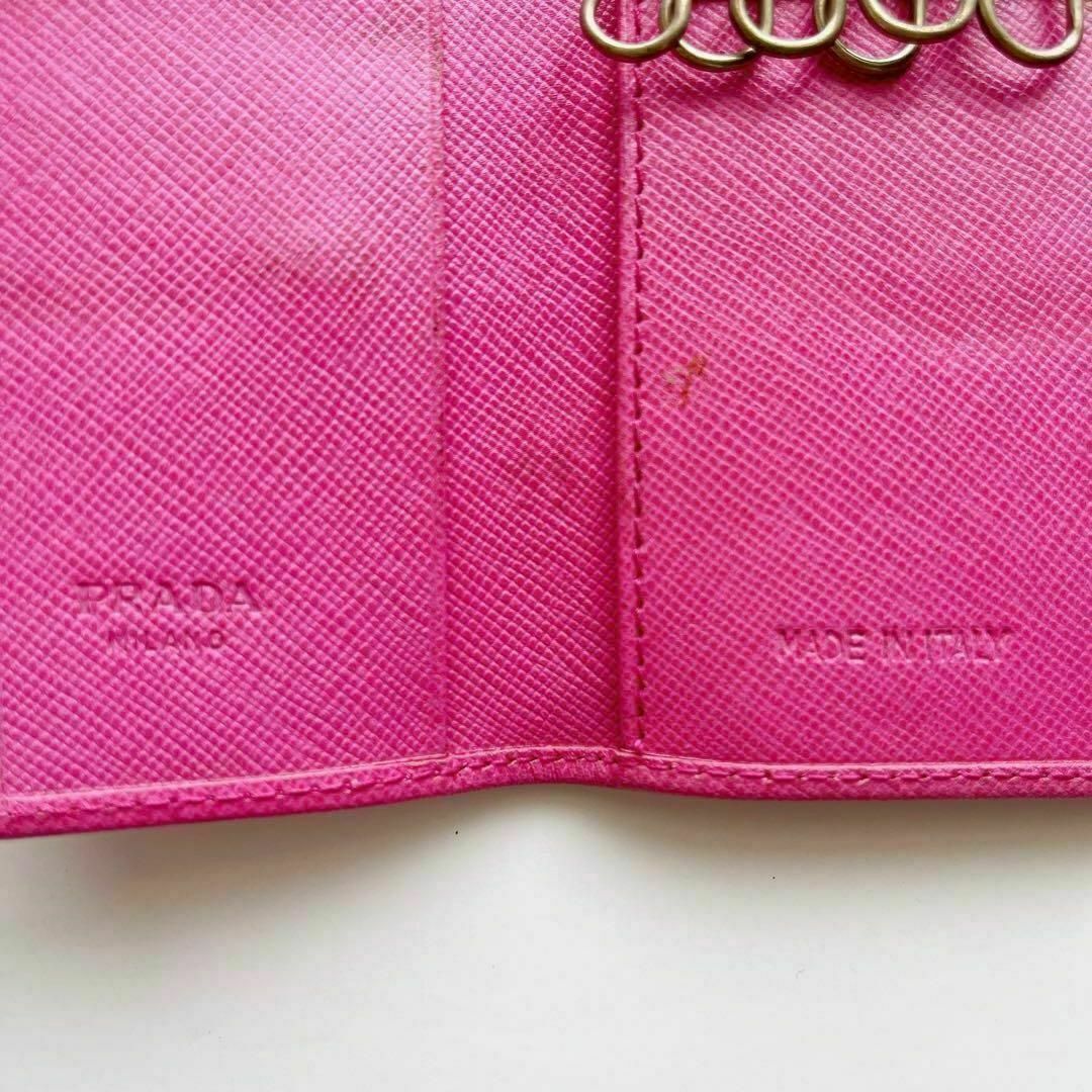 PRADA(プラダ)の【箱付き】PRADA プラダ キーケース ６連 チェーン付 ピンク 高級 レディースのファッション小物(キーケース)の商品写真