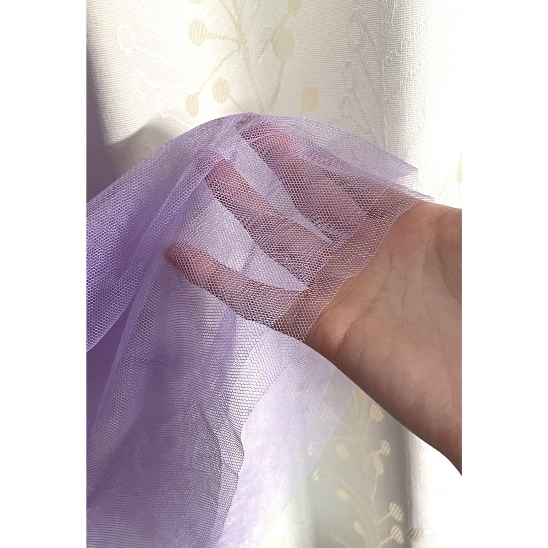 チュールスカート パープル 紫 レディースのスカート(ロングスカート)の商品写真
