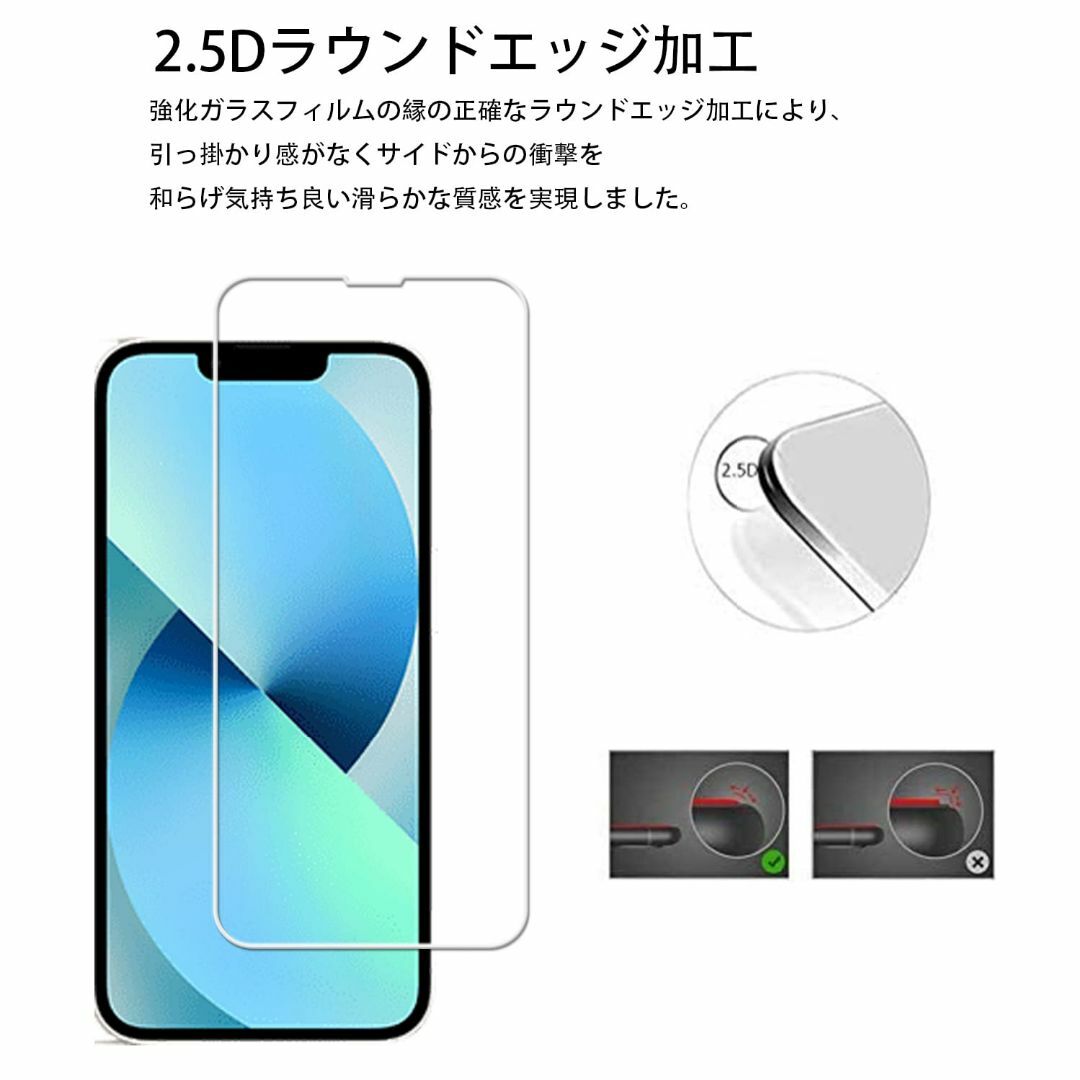 【人気商品】【2+2枚セット】ガイド枠付き KPNS 日本素材製 強化ガラス i スマホ/家電/カメラのスマホアクセサリー(その他)の商品写真