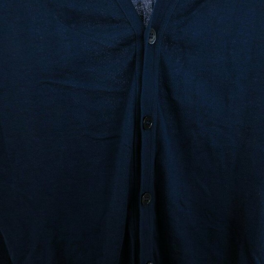 JOHN SMEDLEY(ジョンスメドレー)のジョンスメドレー カーディガン 長袖 薄手 イギリス製 コットン 青 ブルー S メンズのトップス(カーディガン)の商品写真