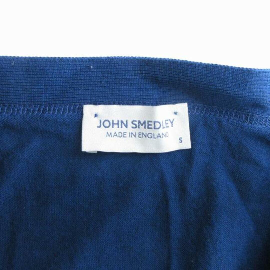 JOHN SMEDLEY(ジョンスメドレー)のジョンスメドレー カーディガン 長袖 薄手 イギリス製 コットン 青 ブルー S メンズのトップス(カーディガン)の商品写真