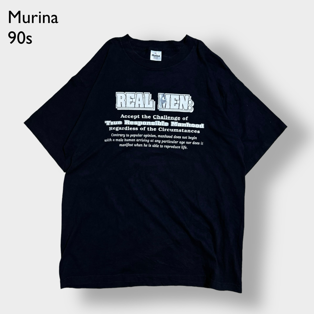 murina 90s USA製 バックプリント Tシャツ シングルステッチ 古着 メンズのトップス(Tシャツ/カットソー(半袖/袖なし))の商品写真