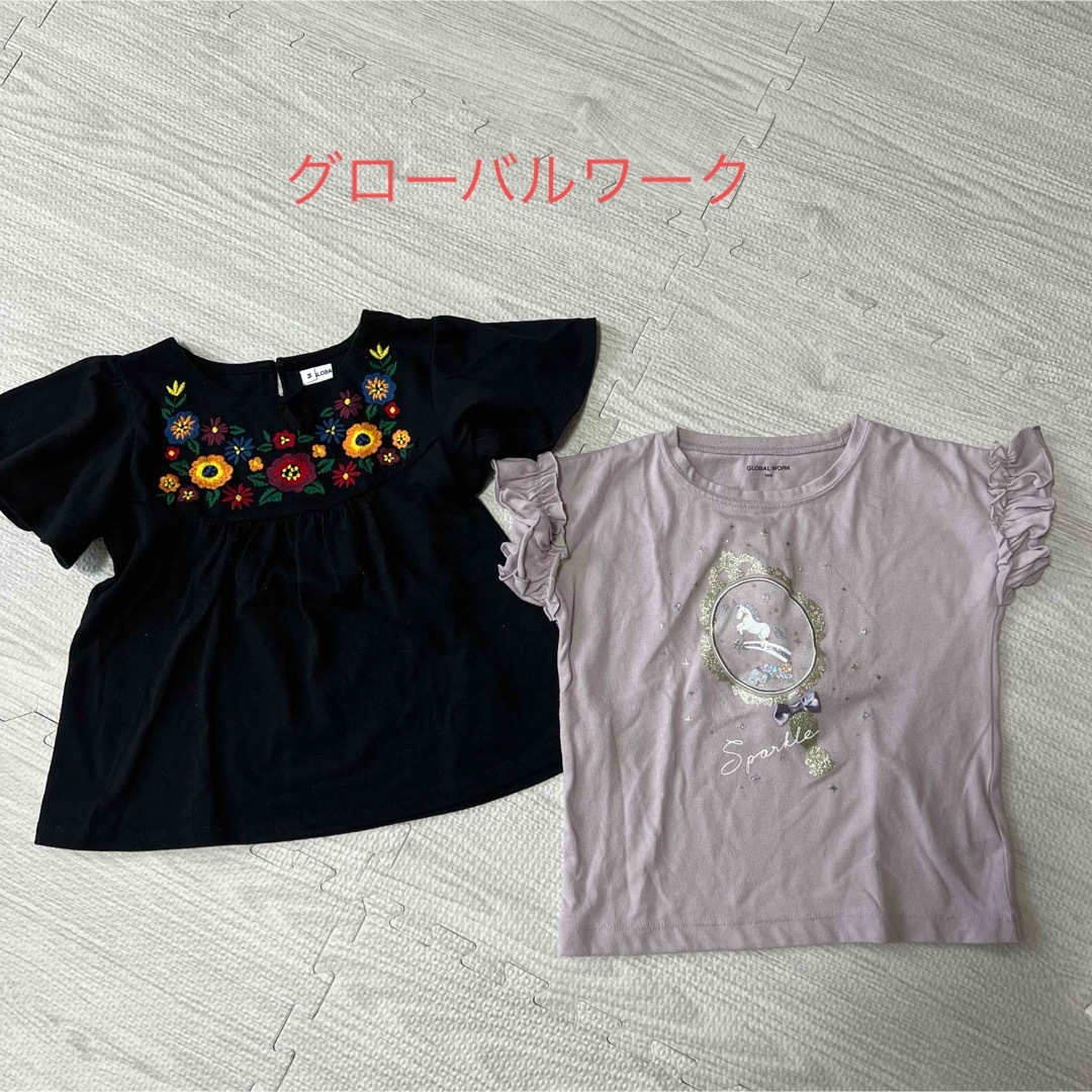 キッズ 夏服 まとめ売り 女の子 100 キッズ/ベビー/マタニティのキッズ服女の子用(90cm~)(Tシャツ/カットソー)の商品写真