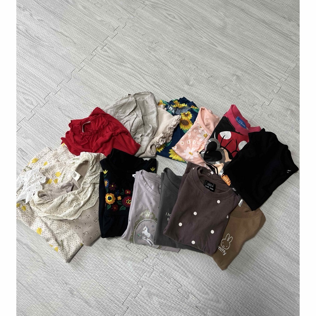 キッズ 夏服 まとめ売り 女の子 100 キッズ/ベビー/マタニティのキッズ服女の子用(90cm~)(Tシャツ/カットソー)の商品写真