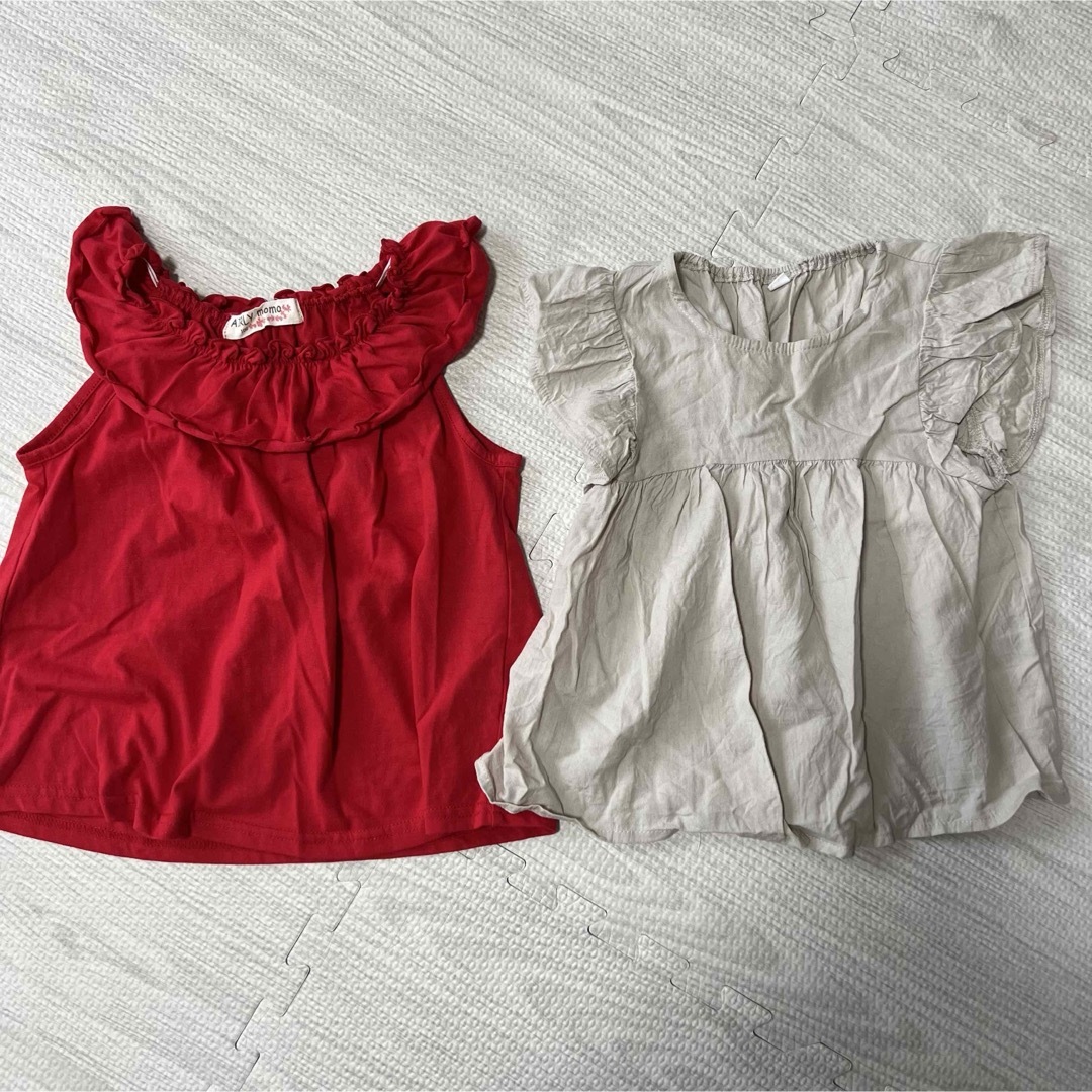 キッズ 夏服 まとめ売り 女の子 100 キッズ/ベビー/マタニティのキッズ服女の子用(90cm~)(Tシャツ/カットソー)の商品写真