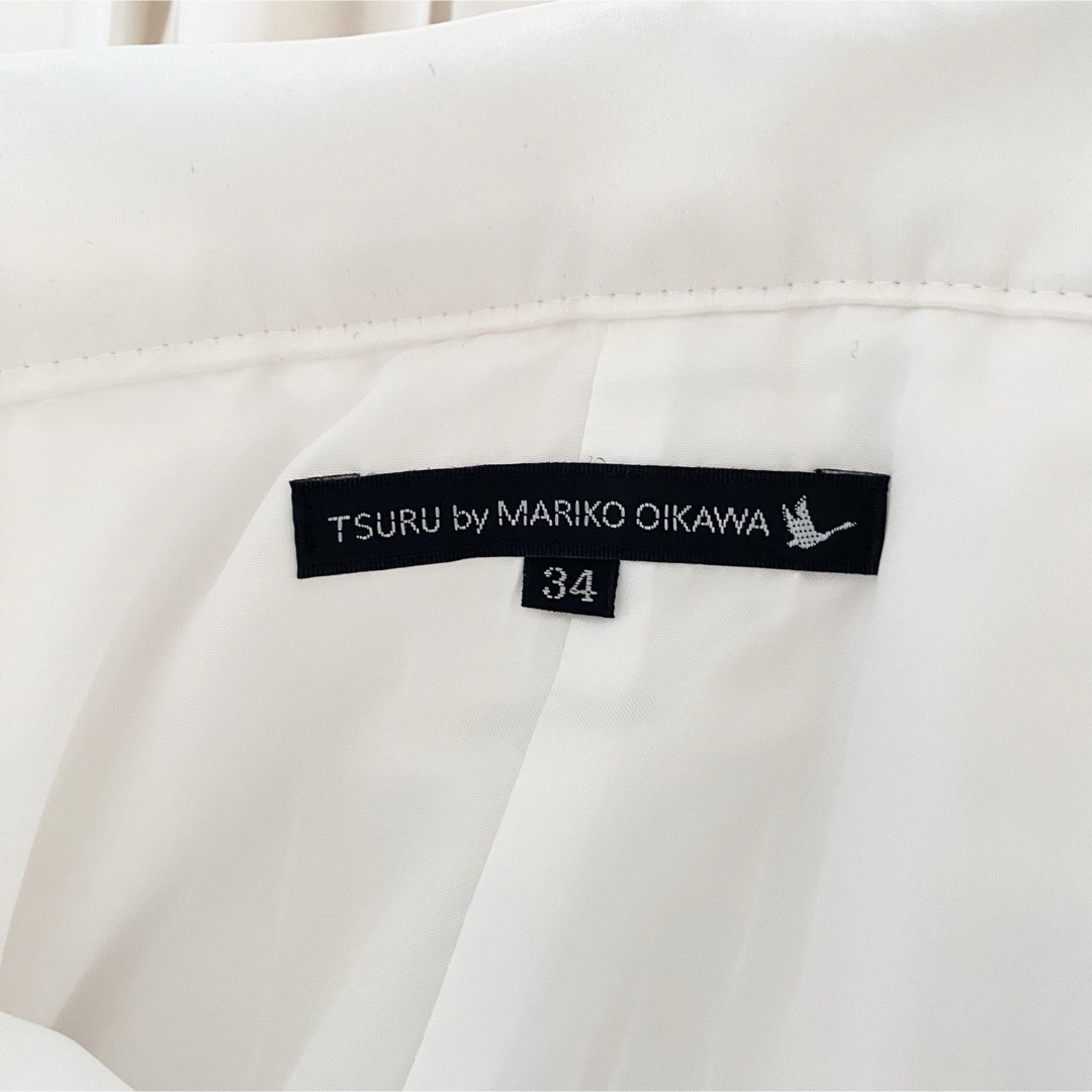 TSURU by Mariko Oikawa(ツルバイマリコオイカワ)のツルバイマリコオイカワ Francesca プリーツ ロングスカート ホワイト レディースのスカート(ロングスカート)の商品写真