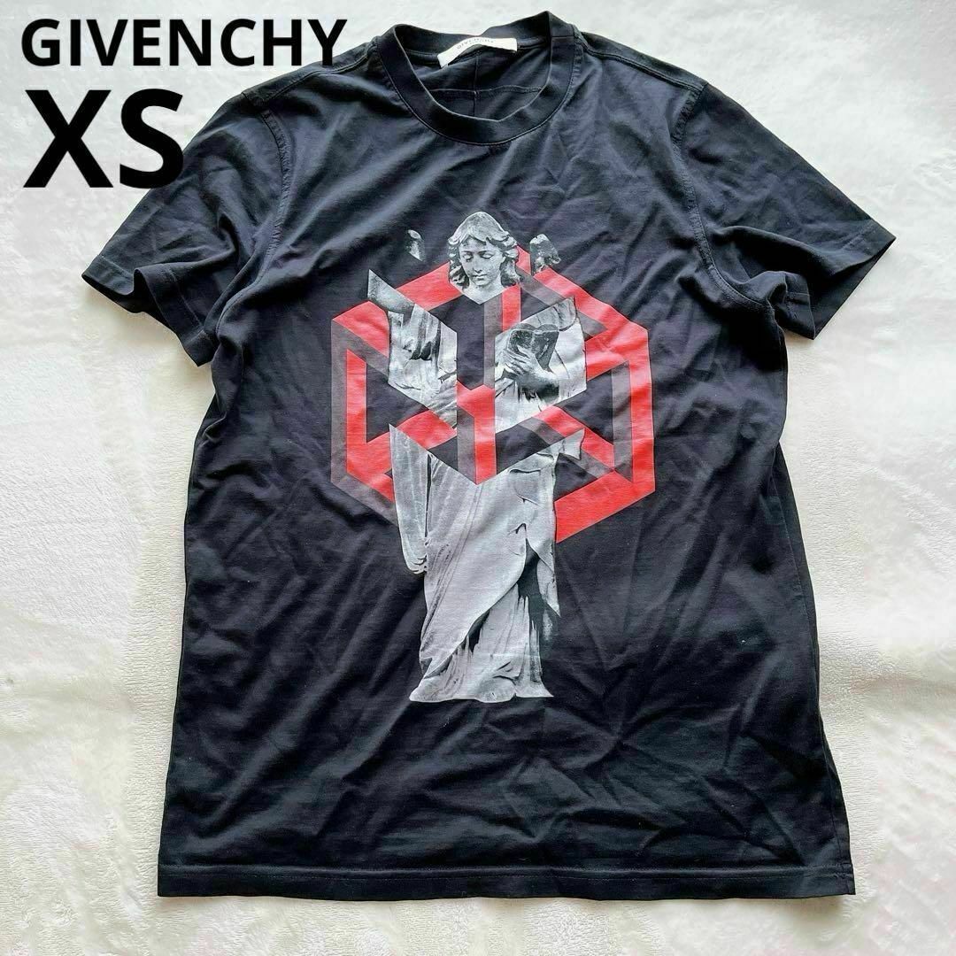 GIVENCHY ジバンシー Tシャツ 半袖 ブラック イラスト XS メンズのトップス(Tシャツ/カットソー(半袖/袖なし))の商品写真