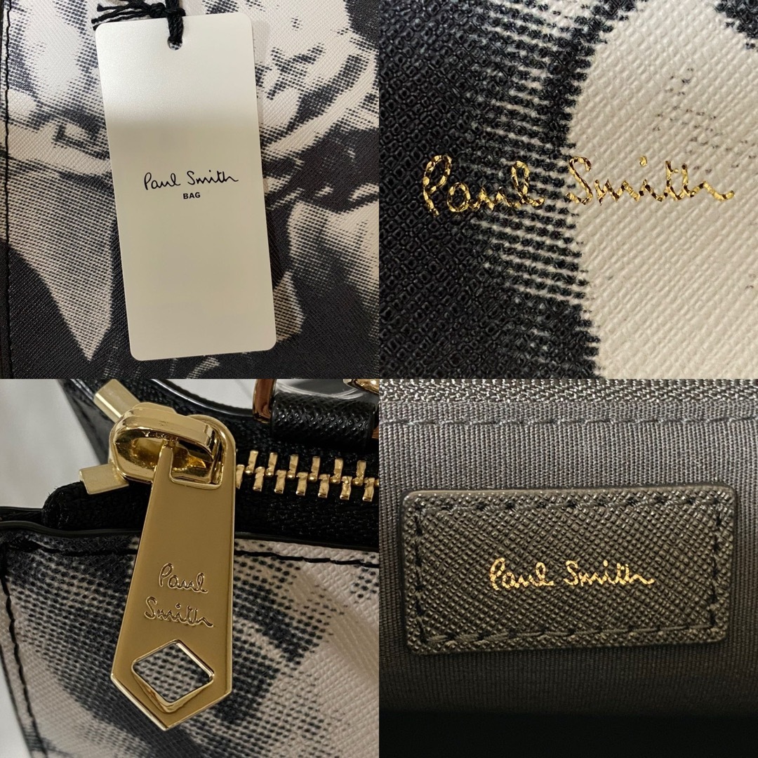 Paul Smith(ポールスミス)の新品 本物 正規品 ポールスミス レザー ショルダーバッグ サコッシュ 黒白 レディースのバッグ(ショルダーバッグ)の商品写真