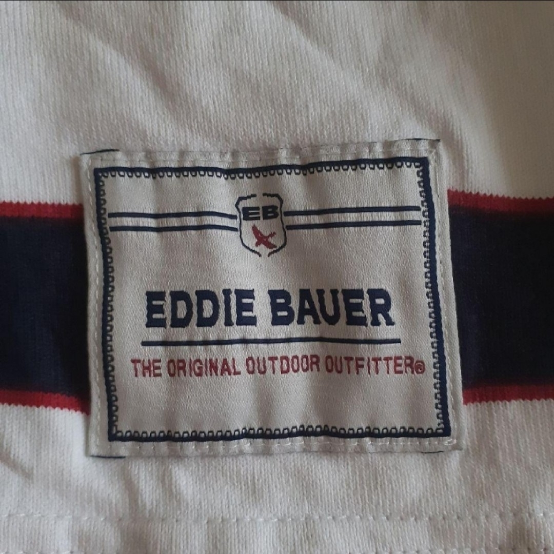 Eddie Bauer(エディーバウアー)のエディーバウアー　ボーダー　ポロシャツ　ラガーシャツ　ゆったり　半袖　M メンズのトップス(ポロシャツ)の商品写真