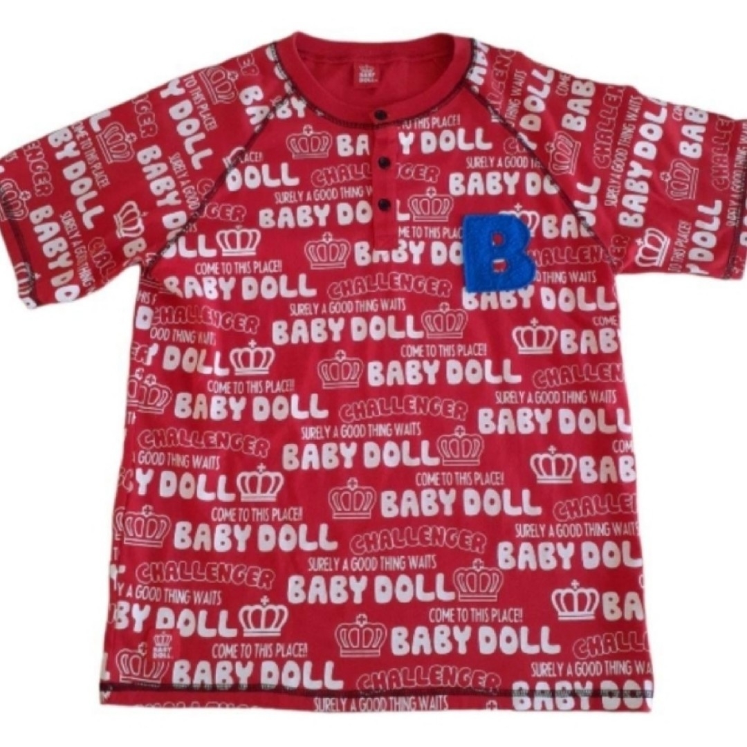 BABYDOLL(ベビードール)の【未使用】ベビードール　Tシャツ　半袖　ロゴ　レッド　赤　L レディースのトップス(Tシャツ(半袖/袖なし))の商品写真