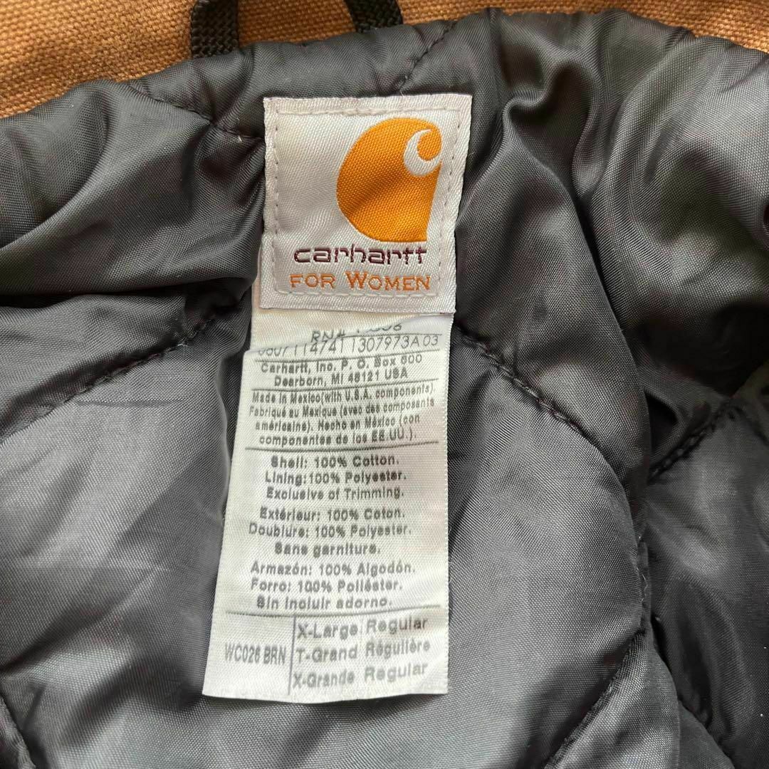 carhartt(カーハート)のCarhartt カーハート ダックジャケットコート ブラウン XL レディース レディースのジャケット/アウター(モッズコート)の商品写真