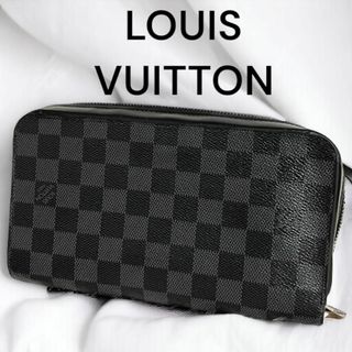 ルイヴィトン(LOUIS VUITTON)のLOUIS VUITTON ヴィトン ラウンドジップ 長財布 ダミエ ブラック(長財布)