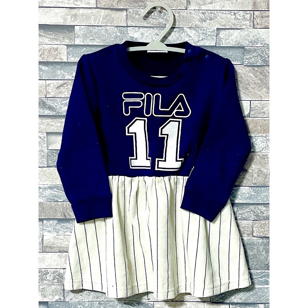 FILA(フィラ)の長袖 ワンピース キッズ/ベビー/マタニティのキッズ服女の子用(90cm~)(ワンピース)の商品写真