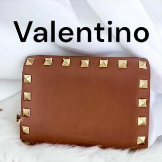 VALENTINO - Valentino ヴァレンティノ ロックスタッズ コンパクトウォレット 二つ折