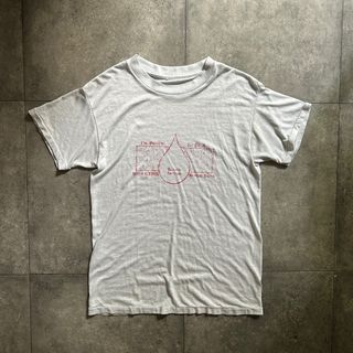 ヴィンテージ(VINTAGE)の80s ヴィンテージtシャツ USA製 ライトグレー L相当 グッドプリント(Tシャツ/カットソー(半袖/袖なし))