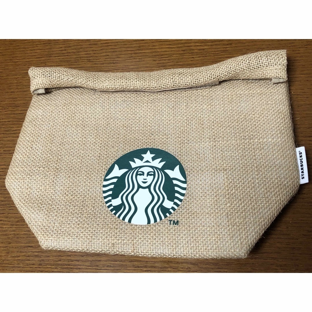 Starbucks(スターバックス)のStarbucks スターバックス　ジュート素材保冷バック　お弁当入れ インテリア/住まい/日用品のキッチン/食器(弁当用品)の商品写真