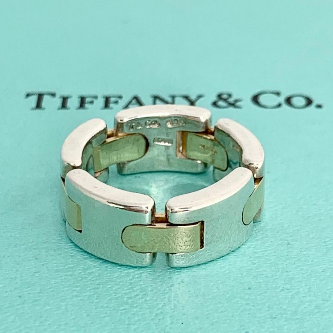 Tiffany & Co.(ティファニー)のTIFFANY&Co. ティファニー H コンビ リンク リング 指輪 df3 レディースのアクセサリー(リング(指輪))の商品写真