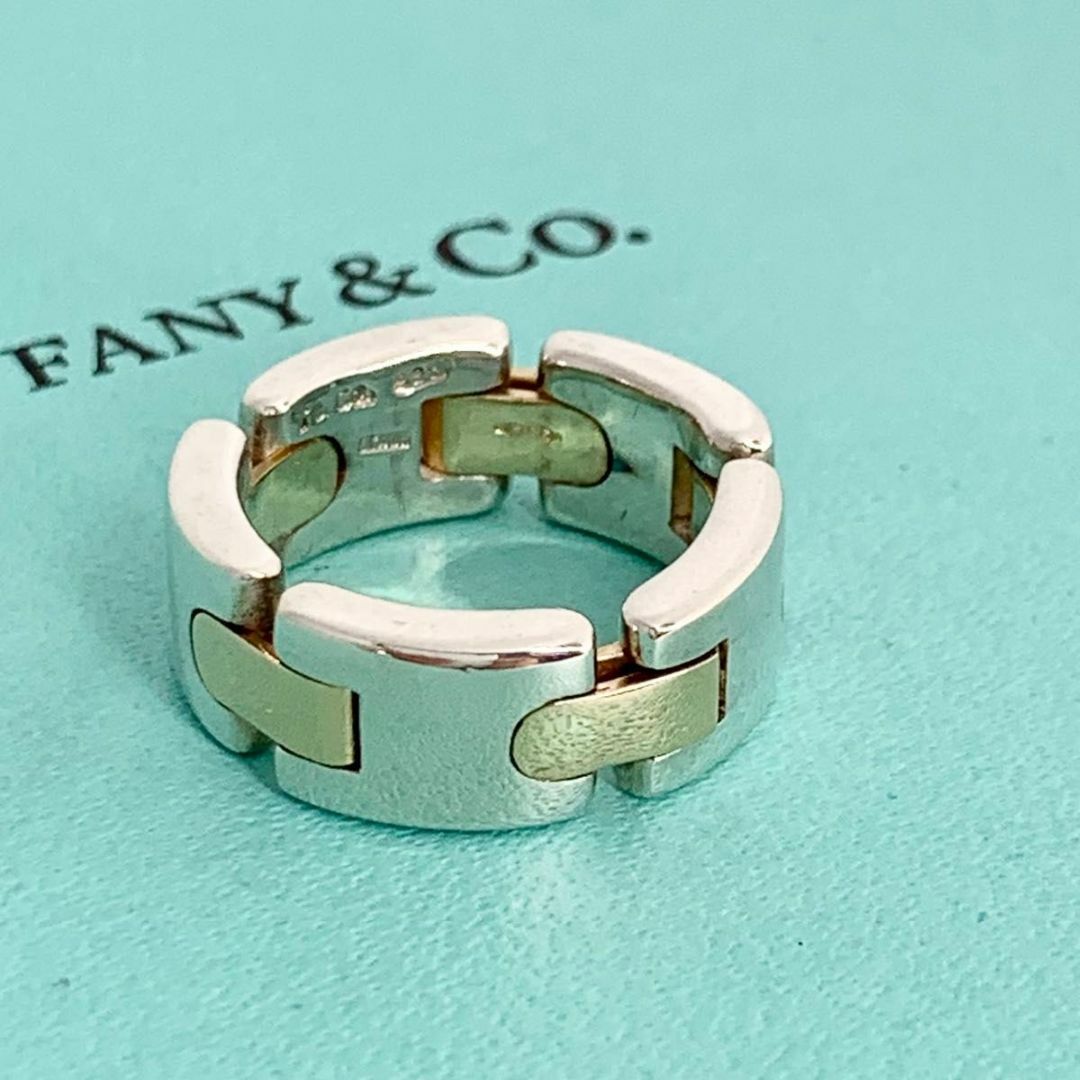 Tiffany & Co.(ティファニー)のTIFFANY&Co. ティファニー H コンビ リンク リング 指輪 df3 レディースのアクセサリー(リング(指輪))の商品写真