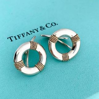 ティファニー(Tiffany & Co.)のティファニーオープン サークル コンビ カフス シルバー K18 di7(カフリンクス)