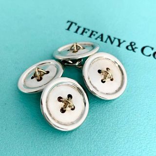 ティファニー(Tiffany & Co.)のティファニー コンビ カフリンクス ボタンK18 シルバー di6(カフリンクス)