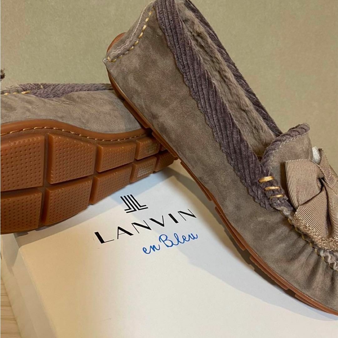 LANVIN en Bleu(ランバンオンブルー)の[ランバンオンブルー] リボンモチーフ　ボアモカシン レディース 靴 レディースの靴/シューズ(ハイヒール/パンプス)の商品写真