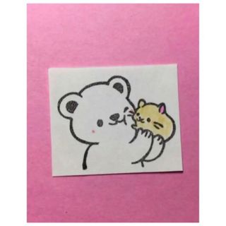 消しゴムはんこ　クマとハムスター(はんこ)