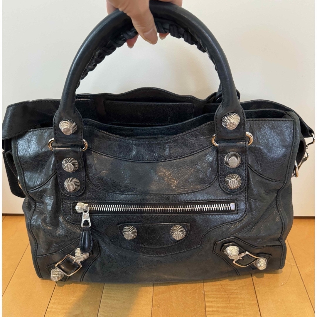 Balenciaga(バレンシアガ)の美品♡バレンシアガ♡Blackワークジャイアントスタッズオシャレバック レディースのバッグ(トートバッグ)の商品写真