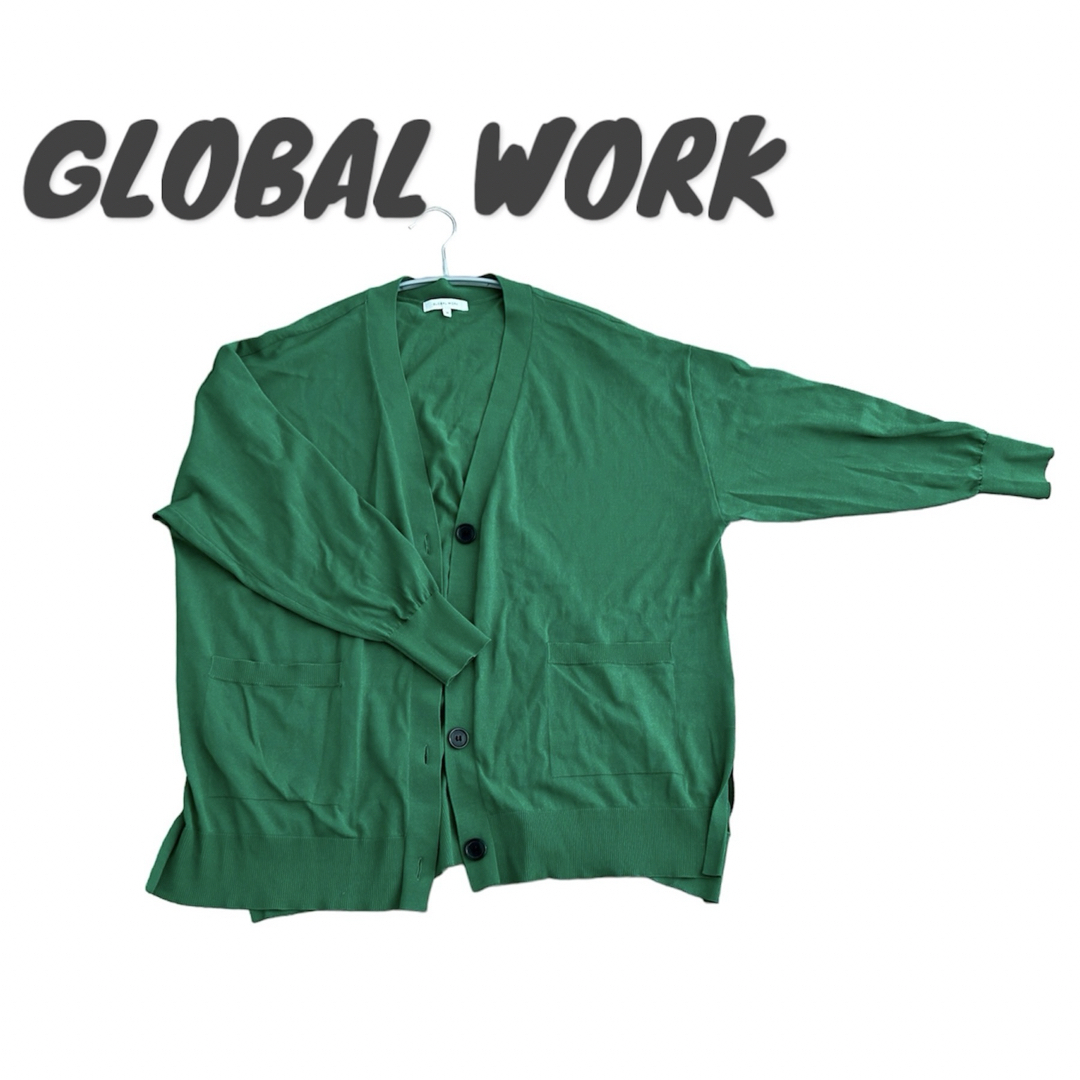 GLOBAL WORK(グローバルワーク)のグローバルワーク　洗えるサラサラカーディガン　長袖 レディースのトップス(カーディガン)の商品写真