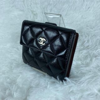  CHANEL  シャネル マトラッセ ラムスキン  折り財布　A48980(財布)