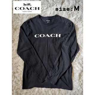 コーチ(COACH)のCOACH　ロングTシャツ　ブラック　Mサイズ(Tシャツ/カットソー(七分/長袖))